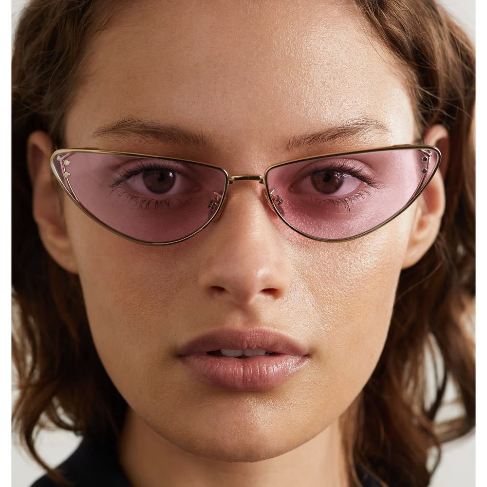 Dior MISSDIOR B1U B0N0 BRAND NEW Sunglasses Gold Pink Unisex Metal Cat Eye - Picture 5 of 14